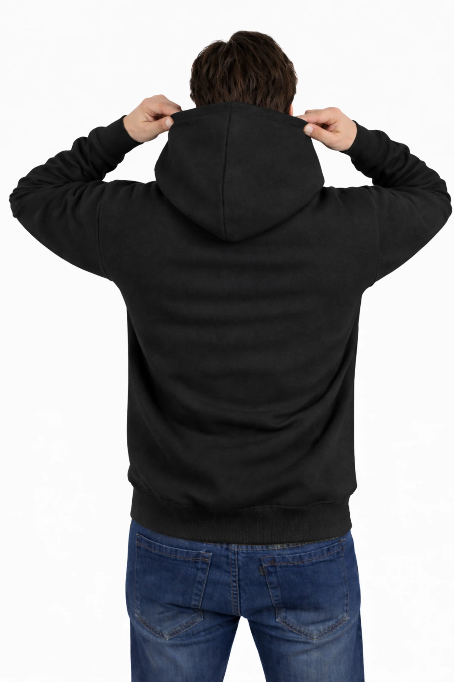 Jigerz Men’s Premium Cotton Pullover Hoodie – Black