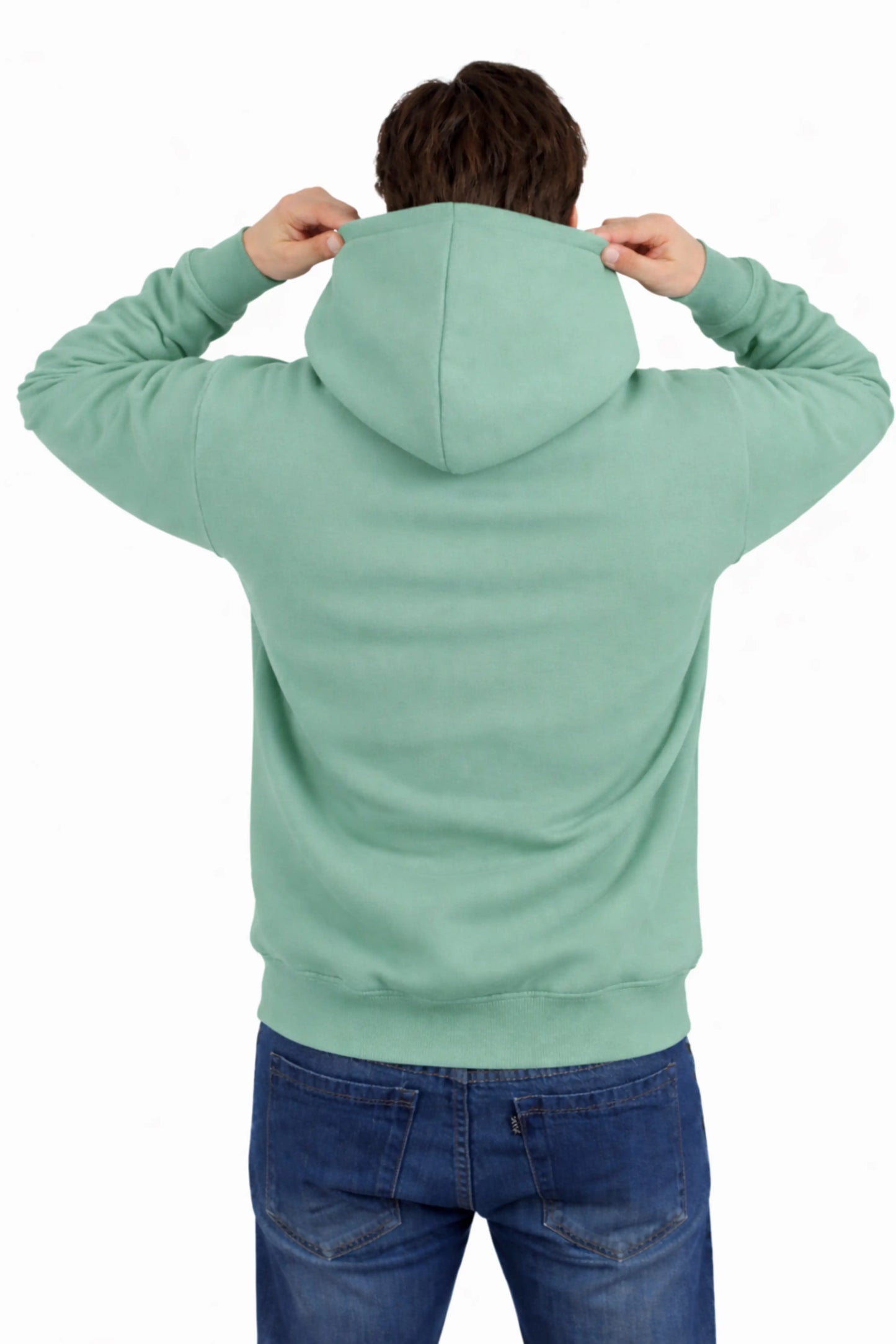 Jigerz Men’s Premium Cotton Pullover Hoodie – Sage Green
