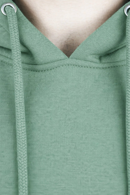 Jigerz Men’s Premium Cotton Pullover Hoodie – Sage Green