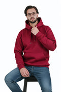 Jigerz Men’s Premium Cotton Pullover Hoodie – Maroon