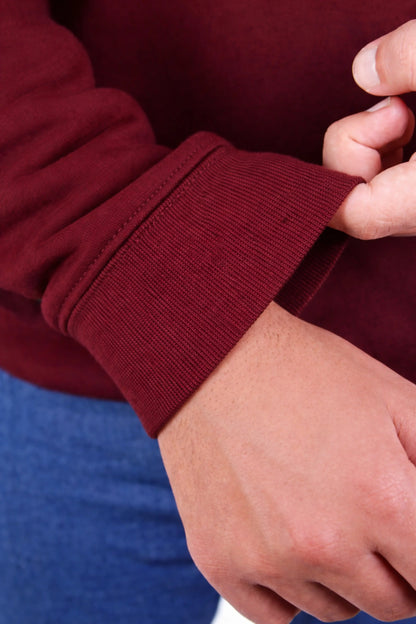 Jigerz Men’s Premium Cotton Pullover Hoodie – Maroon