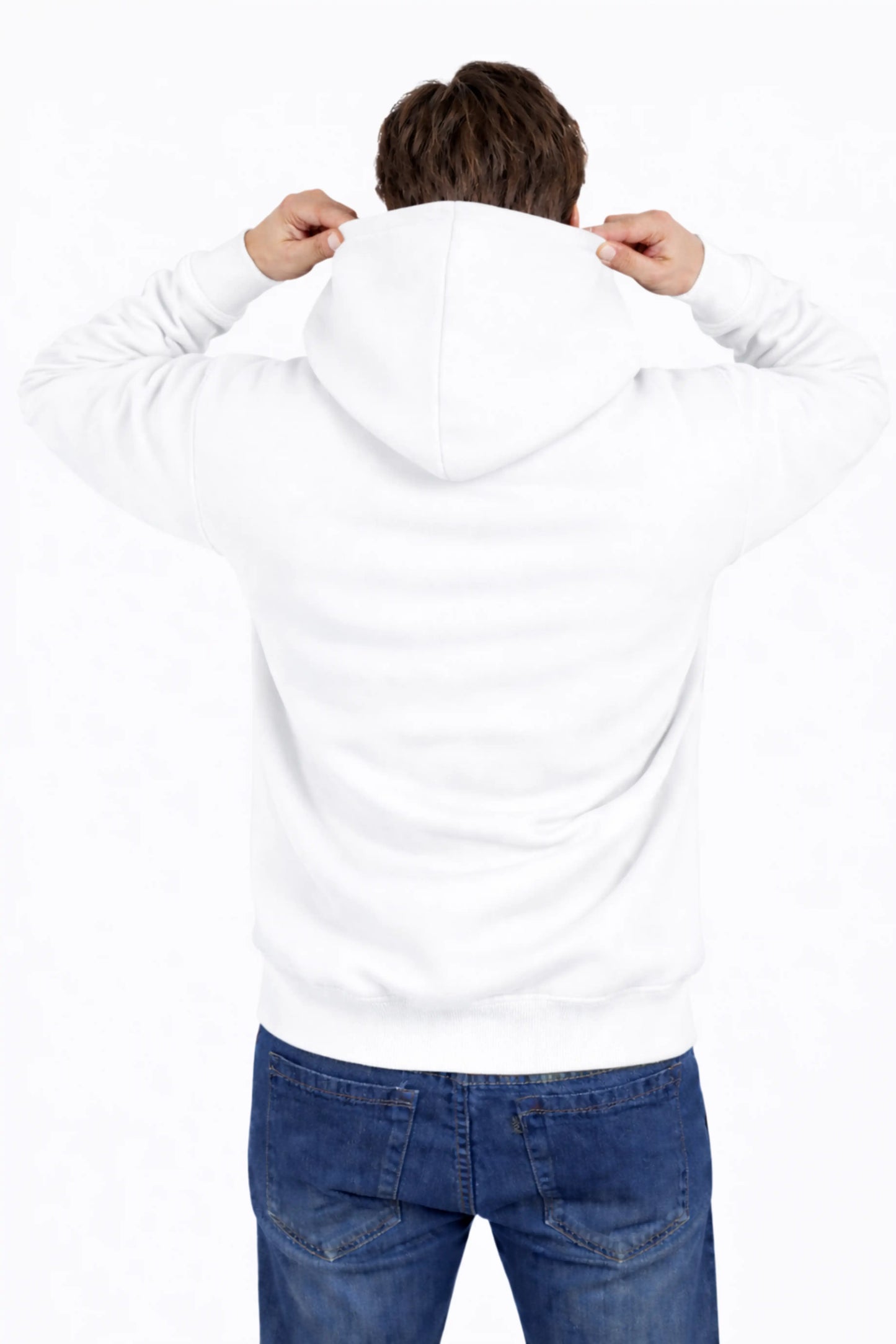 Jigerz Men’s Premium Cotton Pullover Hoodie – White