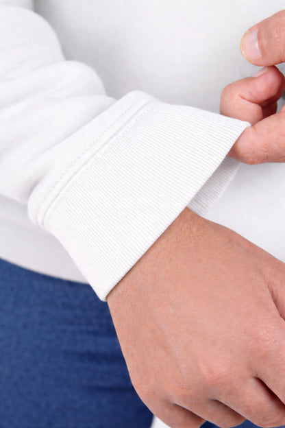 Jigerz Men’s Premium Cotton Pullover Hoodie – White