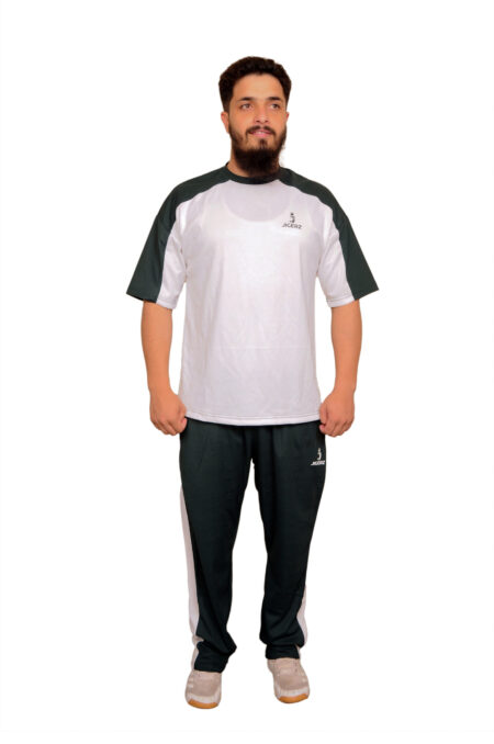 JIGERZ Oversize Sport Trackset – Green & White Azadi Edition