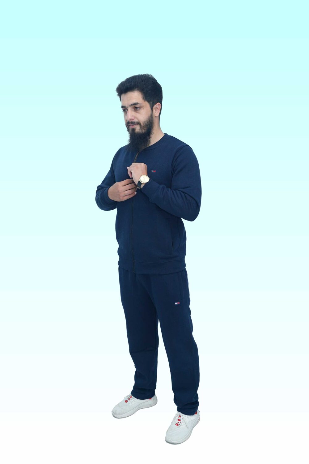 Men Ban Zipper Tracksuit - Image 8