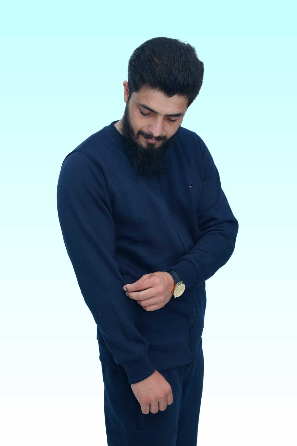 Men Ban Zipper Tracksuit - Image 5