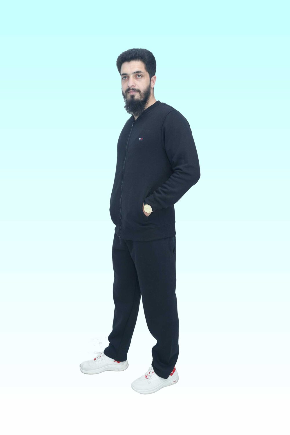 Men Ban Zipper Tracksuit - Image 6