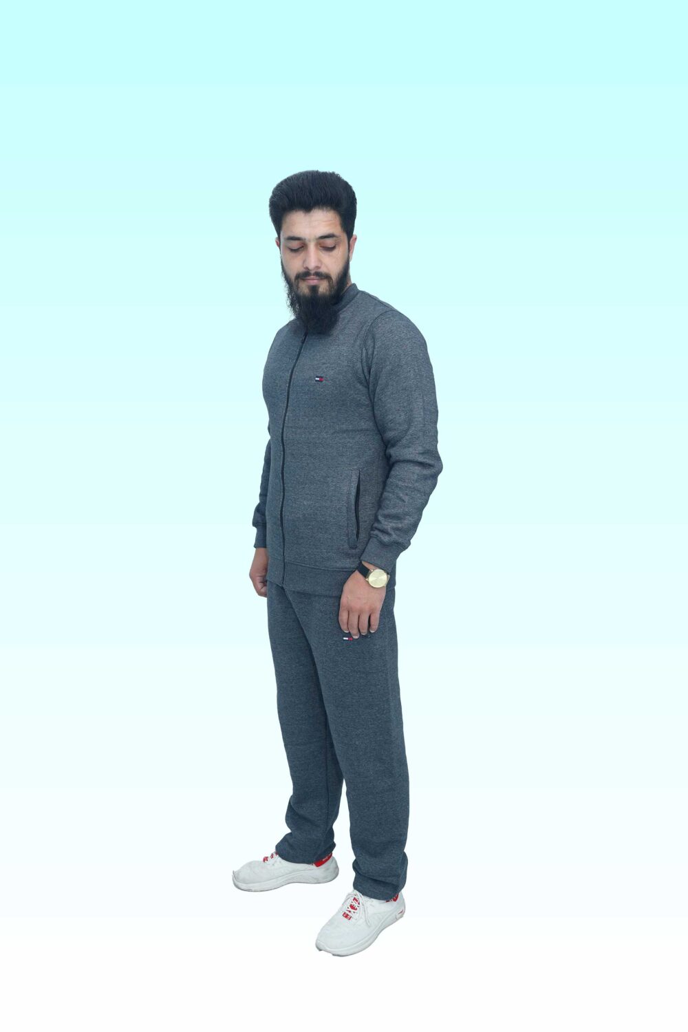 Men Ban Zipper Tracksuit - Image 9